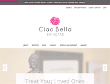 Tablet Screenshot of ciaobellaskincare.com
